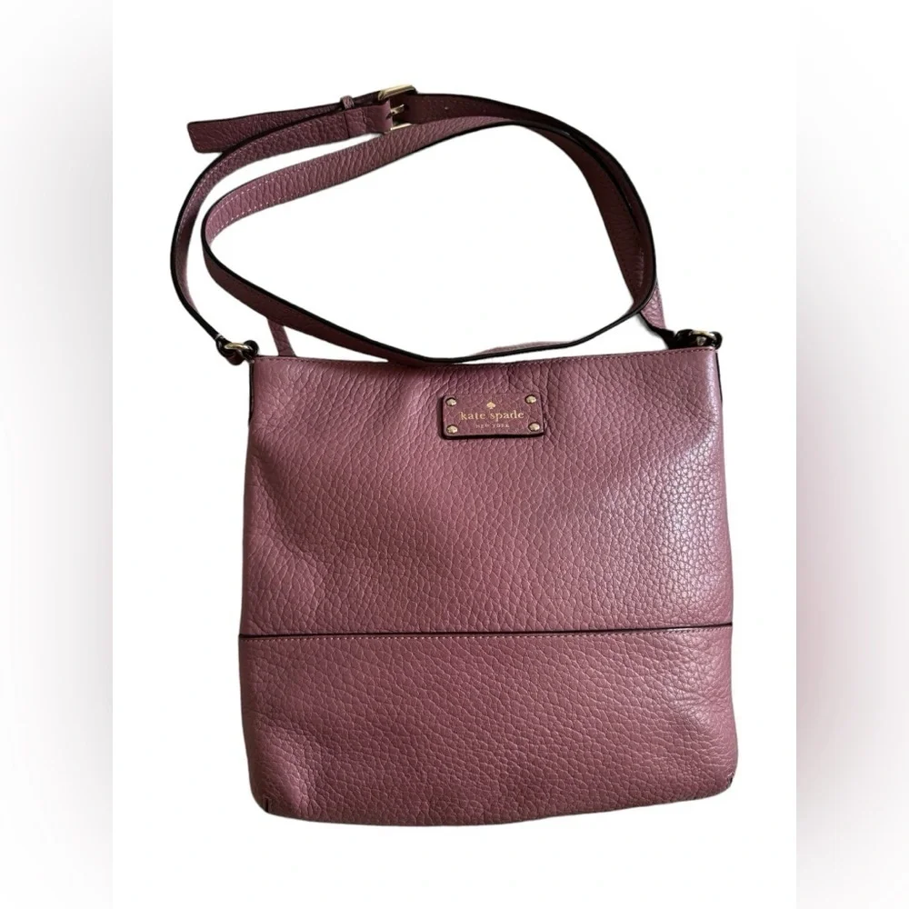 Kate Spade Women's Bay Street Lavender Leather Crossbody Handbag Purse